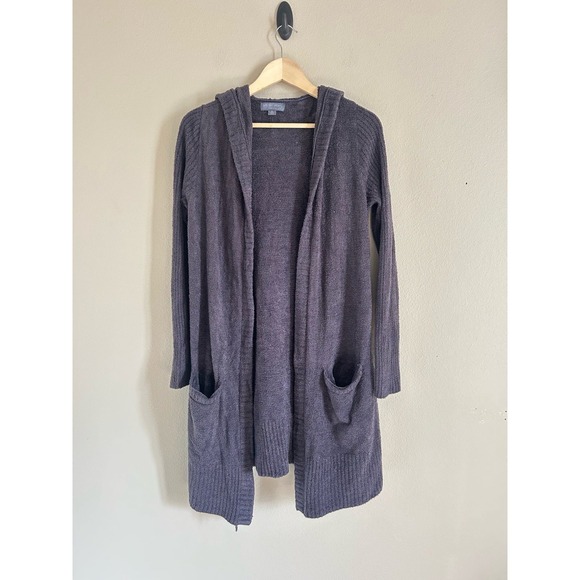 Barefoot Dreams Sweaters - BAREFOOT DREAMS CozyChic Lite Small  Hooded Long Lilac  Open Front Cardigan